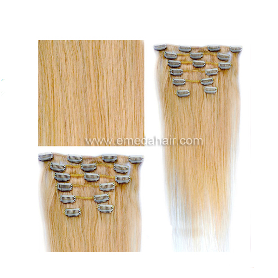 blonde clip hair extensions